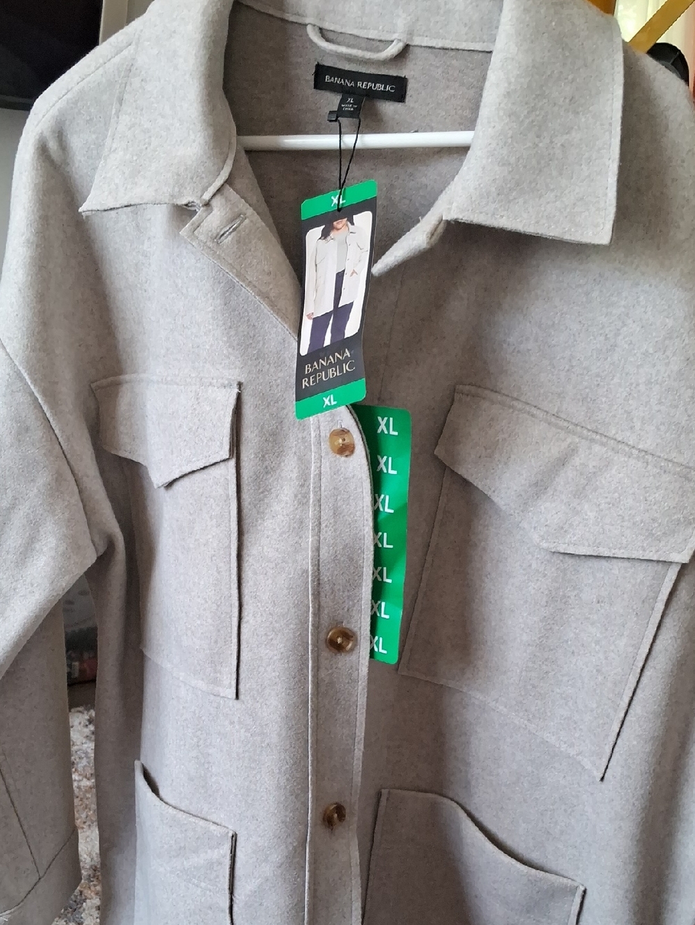 Banana Republic Women's Light Gray Wool-Blend Jacket🌹🌹🌹🌹